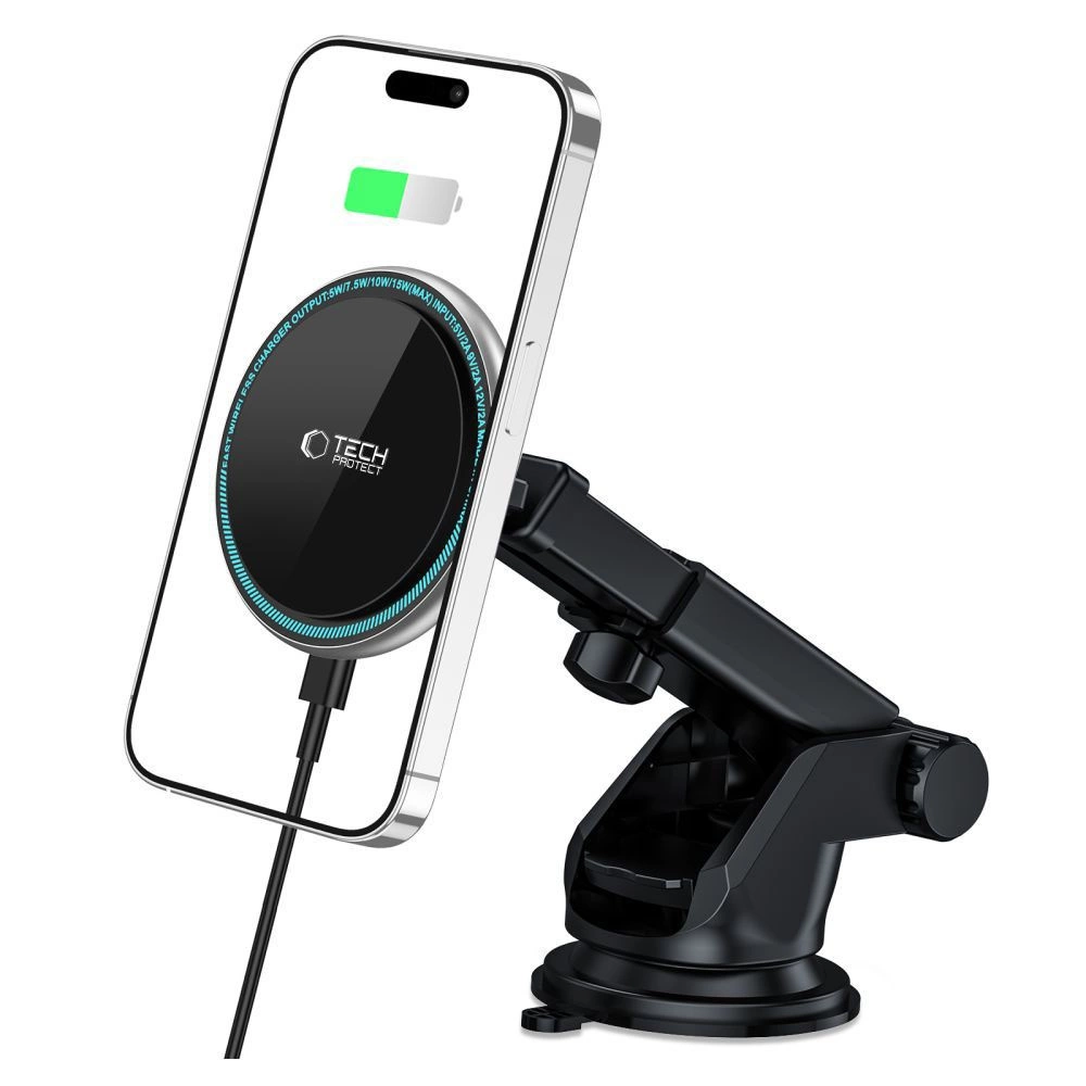 Tech-Protect A2 Car Phone Holder with MagSafe 15W Inductive Charger for Cockpit - Blackeng