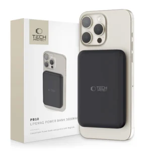 Tech-Protect LifeMag PB10 Powerbank with MagSafe 5000mAh 15W USB-C port - black + USB-C cableeng