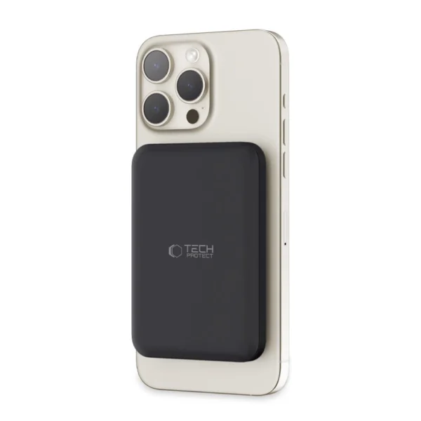 Tech-Protect LifeMag PB10 Powerbank with MagSafe 5000mAh 15W USB-C port - black + USB-C cableeng