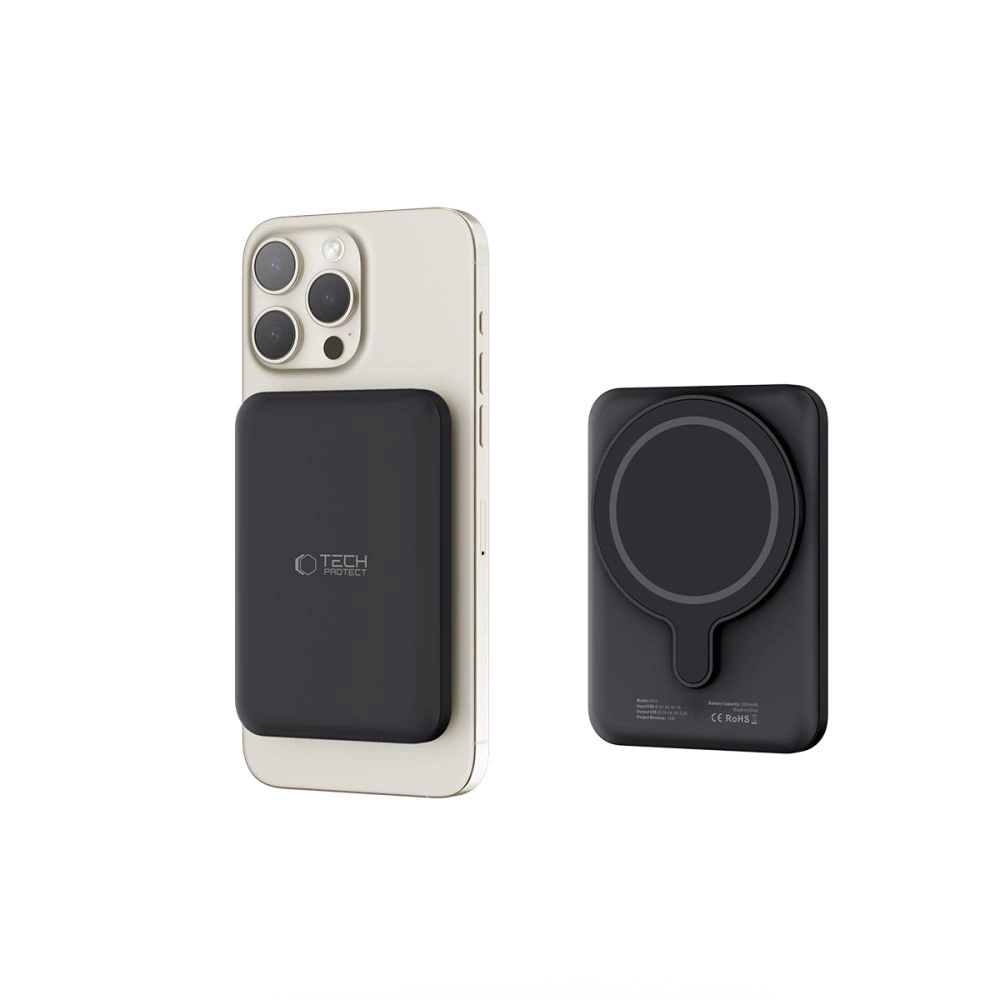 Tech-Protect LifeMag PB10 Powerbank with MagSafe 5000mAh 15W USB-C port - black + USB-C cableeng