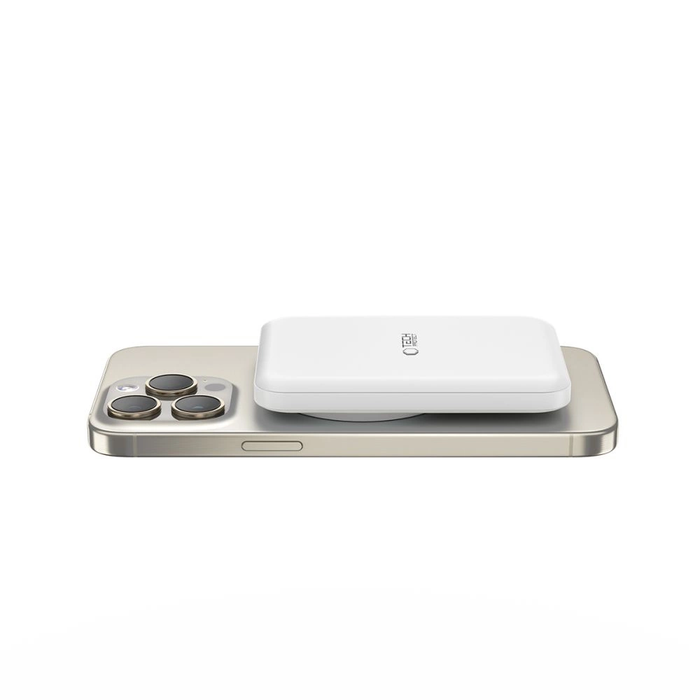 Tech-Protect LifeMag PB10 Powerbank with MagSafe 5000mAh 15W USB-C port - white + USB-C cableeng