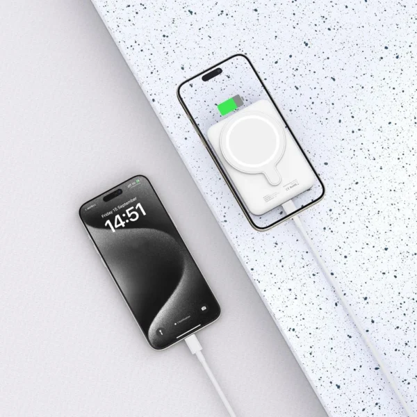 Tech-Protect LifeMag PB10 Powerbank with MagSafe 5000mAh 15W USB-C port - white + USB-C cableeng