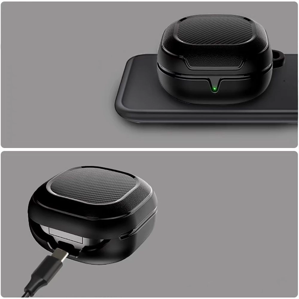 Tech-Protect Rough Carbon Case for Samsung Galaxy Buds FE / 2 Pro / 2 / Live / Pro - Blackeng