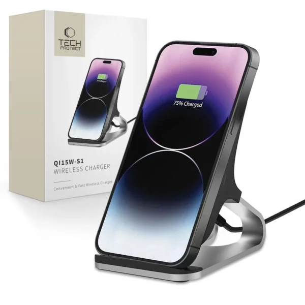 Tech-Protect QI15W-S1 inductive charger 15W in the form of a stand - blackeng