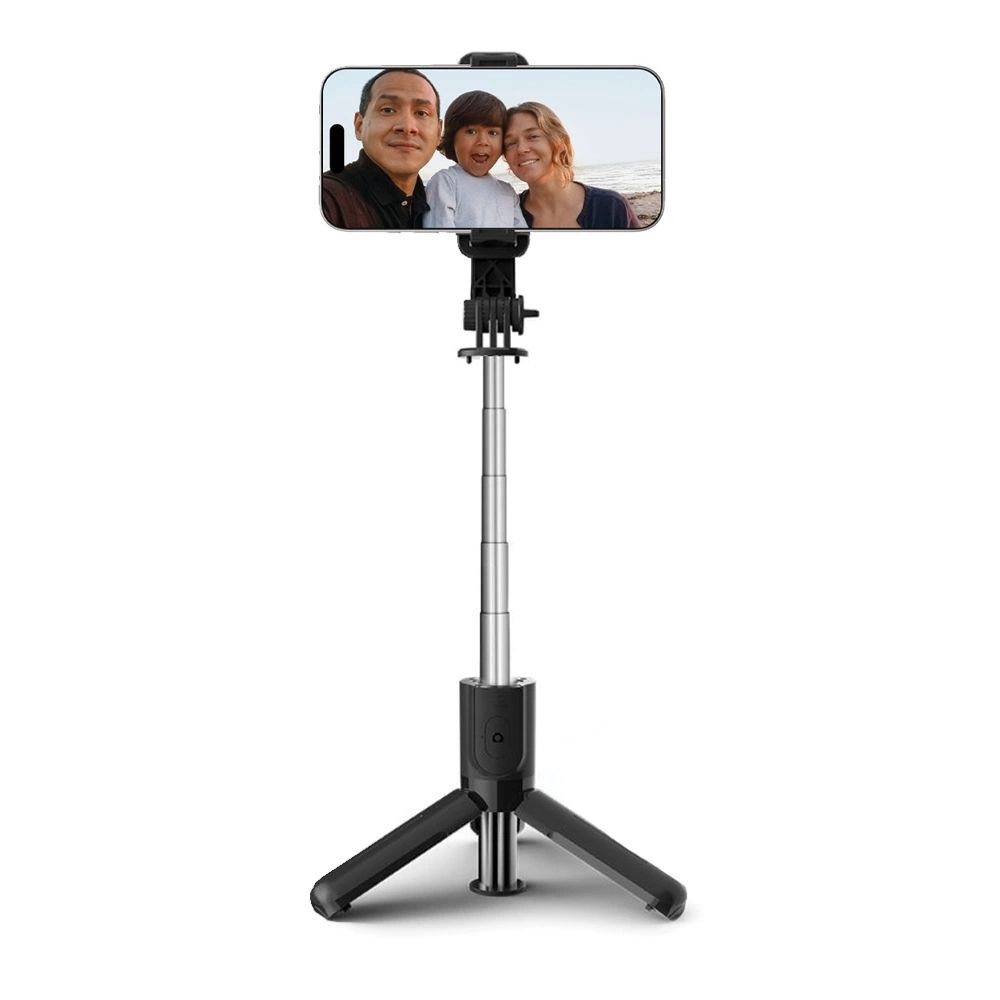 Tech-Protect L02S Bluetooth selfie stick with tripod up to 72cm - blackeng