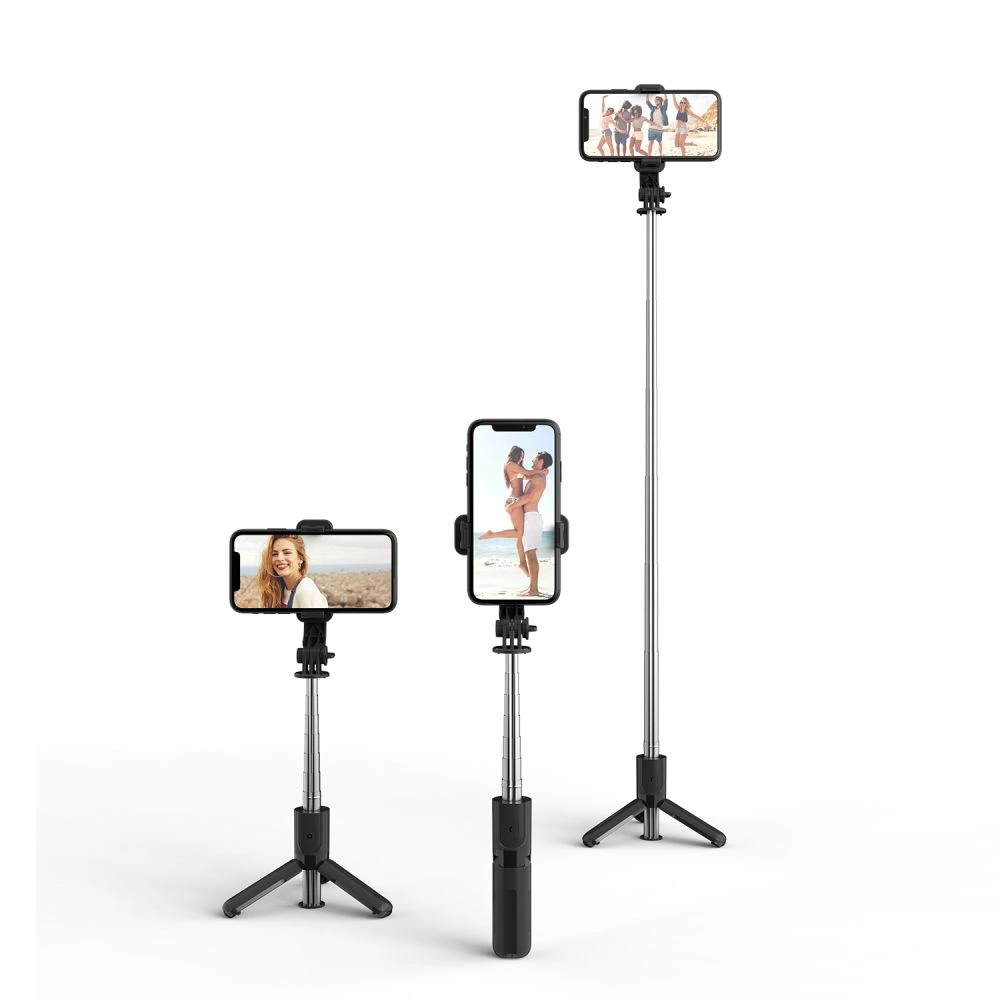 Tech-Protect L02S Bluetooth selfie stick with tripod up to 72cm - blackeng