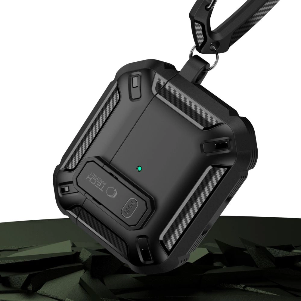 Tech-Protect X-Carbo Case for AirPods Pro 1 / 2 - Blackeng