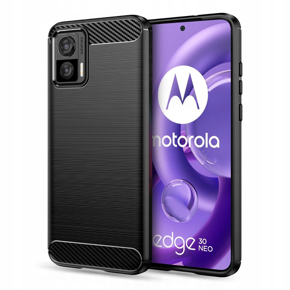 Tech-Protect TPUCarbon Case for Motorola Edge 30 Neo - Blackeng
