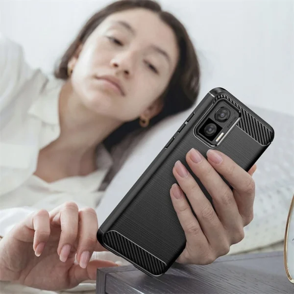 Tech-Protect TPUCarbon Case for Motorola Edge 30 Neo - Blackeng