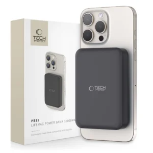 Tech-Protect LifeMag PB11 Powerbank with MagSafe 10000mAh 15W USB-C port - black + USB-C cableeng