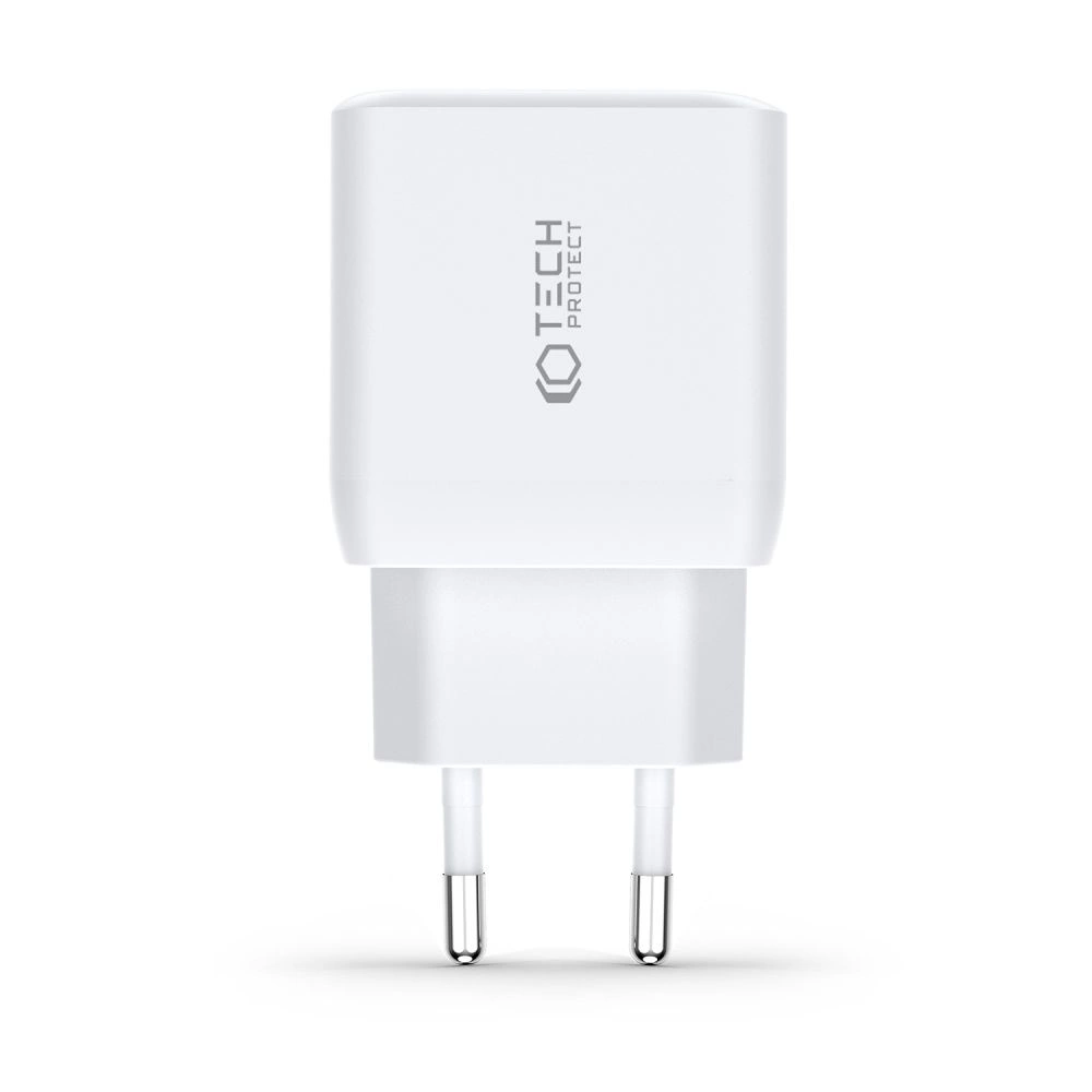 Tech-Protect C35W-2 charger, 2x USB-C PD 35W - blackeng