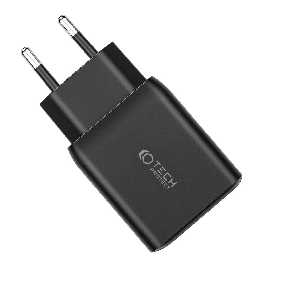Tech-Protect C35W-2 charger, 2x USB-C PD 35W - blackeng