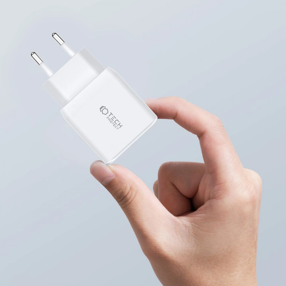 Tech-Protect C35W-2 charger, 2x USB-C PD 35W - blackeng