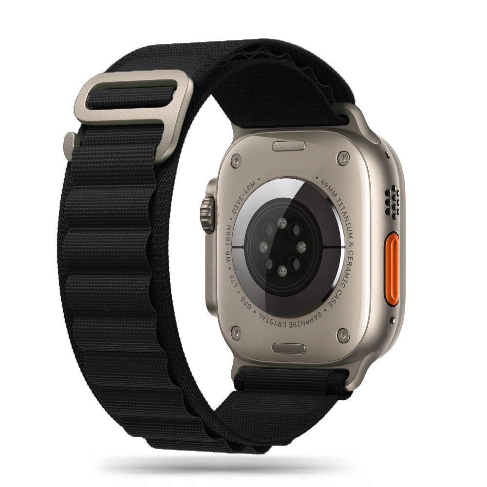 Tech-Protect Nylon Pro Strap for Apple Watch 4 / 5 / 6 / 7 / 8 / 9 / SE / Ultra 1 / 2 (42/44/45/49 mm) - Blackeng