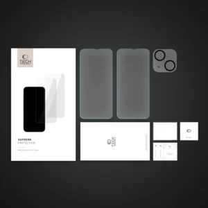 Tech-Protect Supreme Set for iPhone 14 2x tempered glass for display / tempered glass for cameraeng