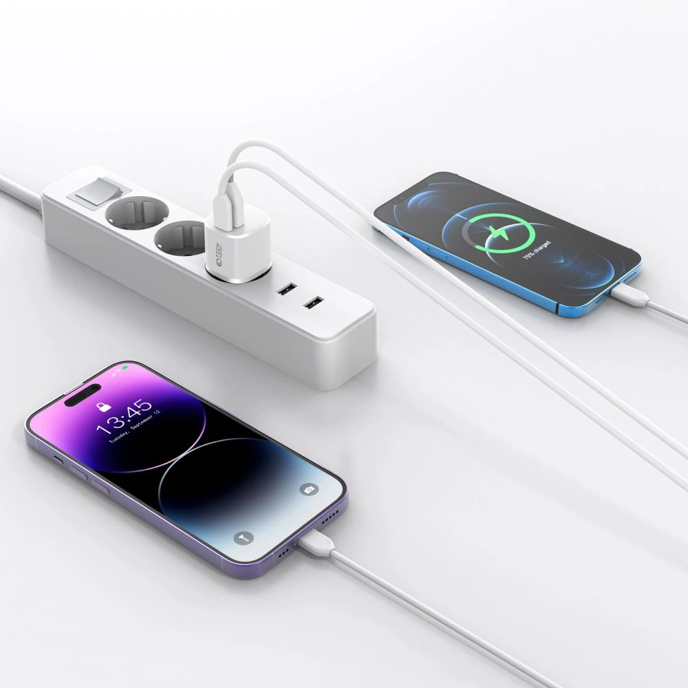 Tech-Protect C20W charger mini USB-C PD 20W / USB-A QC 3.0 - whiteeng
