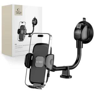 Tech-Protect V3 Long Arm Car Phone Holder for Windshield/Cockpit - Blackeng