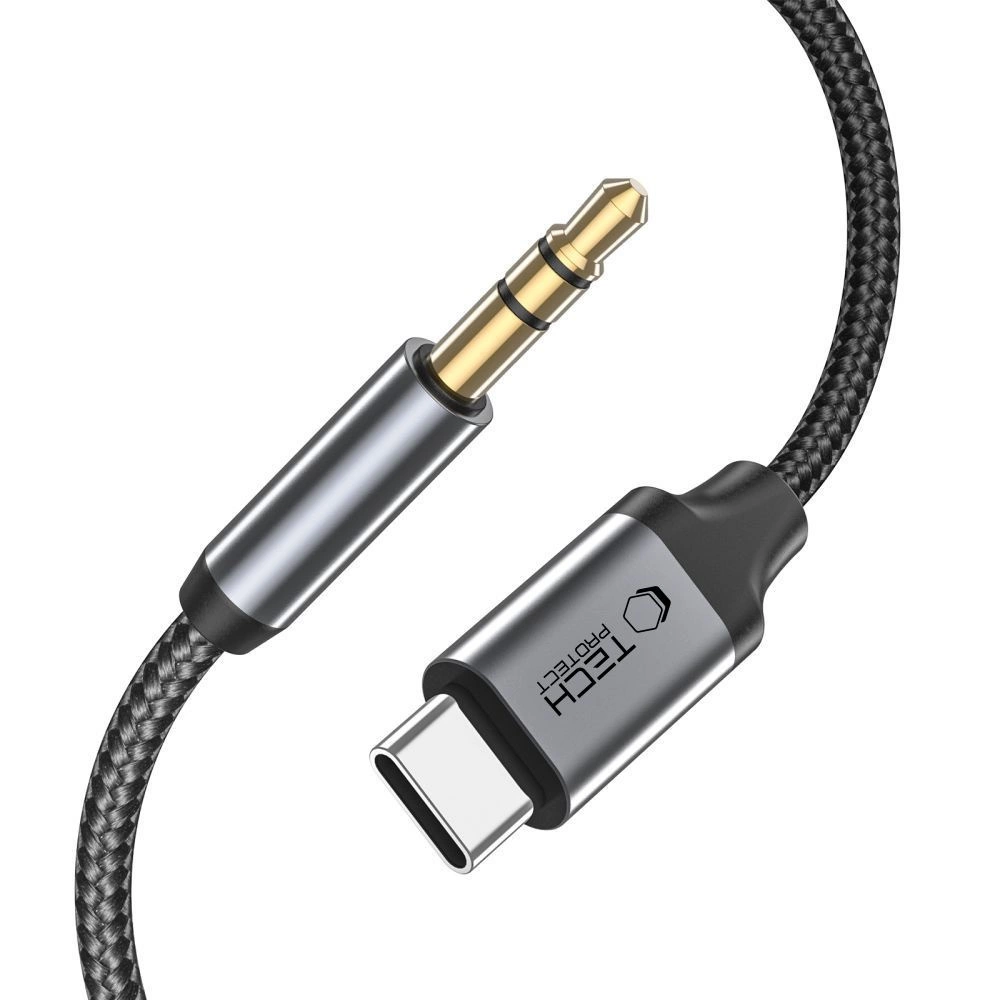 Tech-Protect UltraBoost audio USB-C / 3.5mm mini jack cable 1 m - blackeng