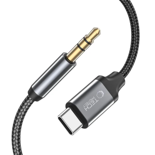 Tech-Protect UltraBoost audio USB-C / 3.5mm mini jack cable 1 m - blackeng