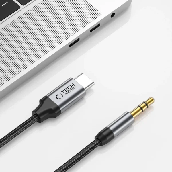 Tech-Protect UltraBoost audio USB-C / 3.5mm mini jack cable 1 m - blackeng
