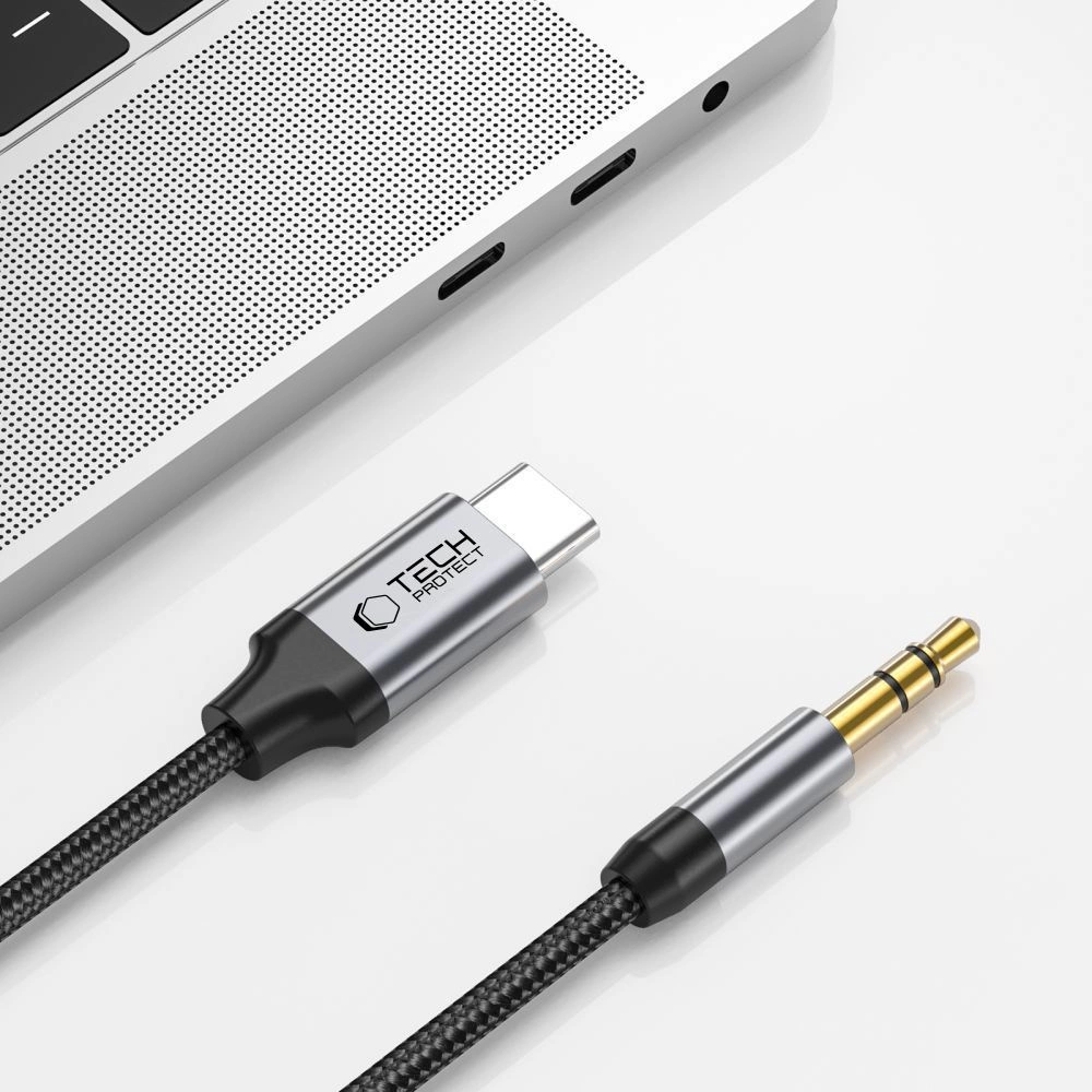 Tech-Protect UltraBoost audio USB-C / 3.5mm mini jack cable 1 m - blackeng