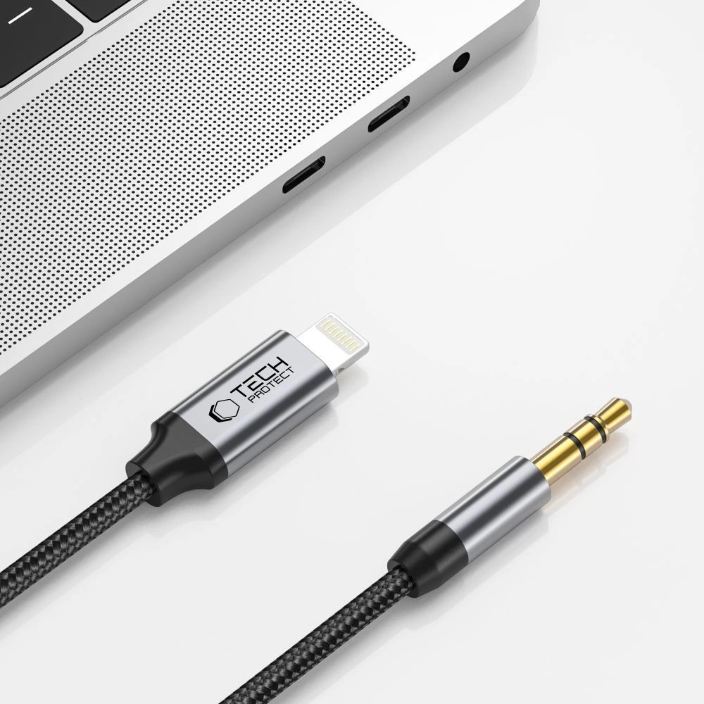 Tech-Protect UltraBoost audio Lightning / mini jack 3.5mm cable 1m - blackeng