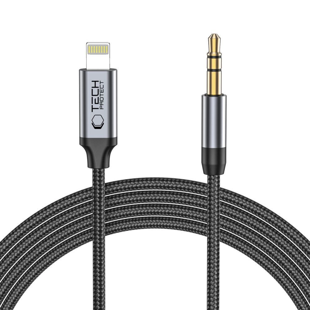 Tech-Protect UltraBoost audio Lightning / mini jack 3.5mm cable 1m - blackeng