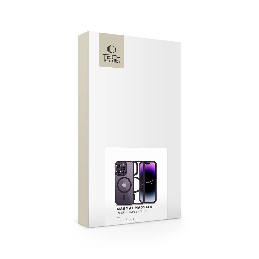 Tech-Protect MagMat MagSafe iPhone 14 Pro Case - Clear Purpleeng