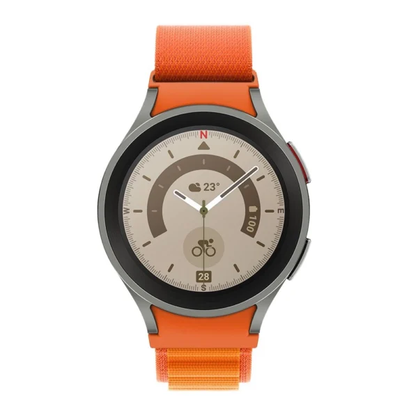 Tech-Protect Nylon Pro Strap for Samsung Galaxy Watch 4 / 5 / 5 Pro / 6 / 7 / FE - Orangeeng