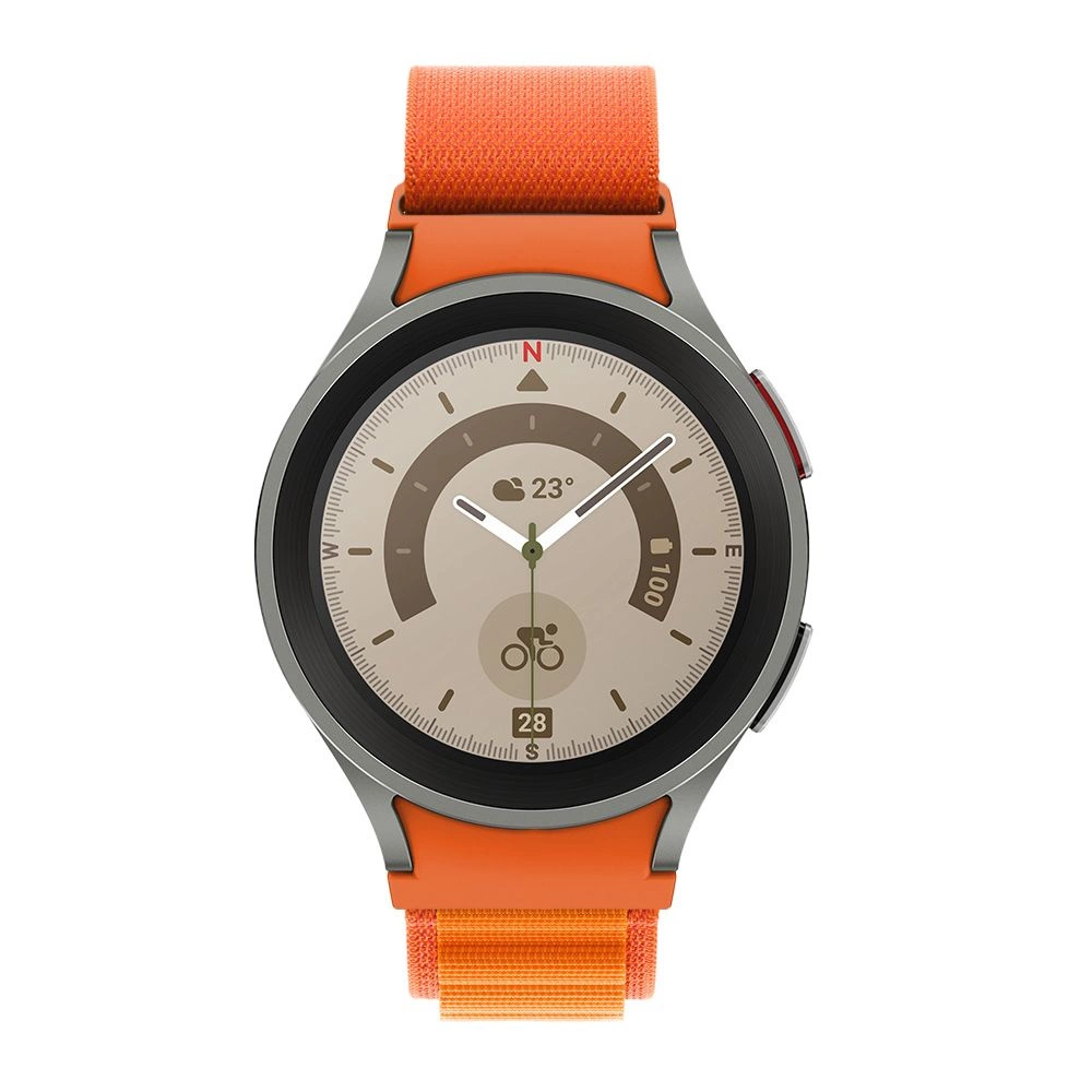 Tech-Protect Nylon Pro Strap for Samsung Galaxy Watch 4 / 5 / 5 Pro / 6 / 7 / FE - Orangeeng