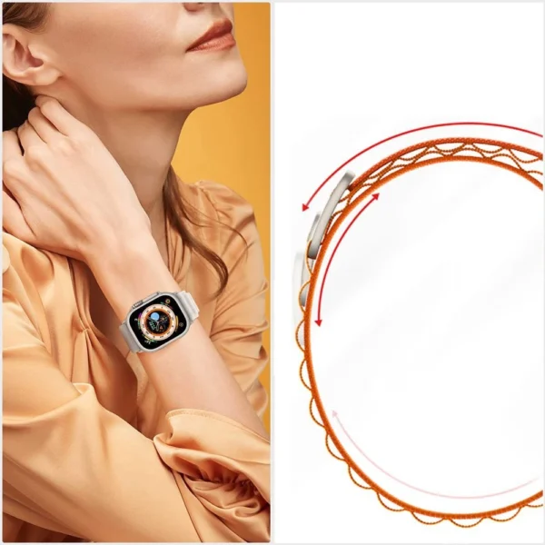 Tech-Protect Nylon Pro Strap for Samsung Galaxy Watch 4 / 5 / 5 Pro / 6 / 7 / FE - Orangeeng