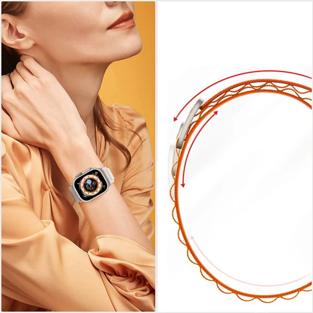 Tech-Protect Nylon Pro Strap for Samsung Galaxy Watch 4 / 5 / 5 Pro / 6 / 7 / FE - Orangeeng