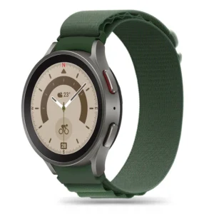 Tech-Protect Nylon Pro Strap for Samsung Galaxy Watch 4 / 5 / 5 Pro / 6 / 7 / FE - Dark Greeneng