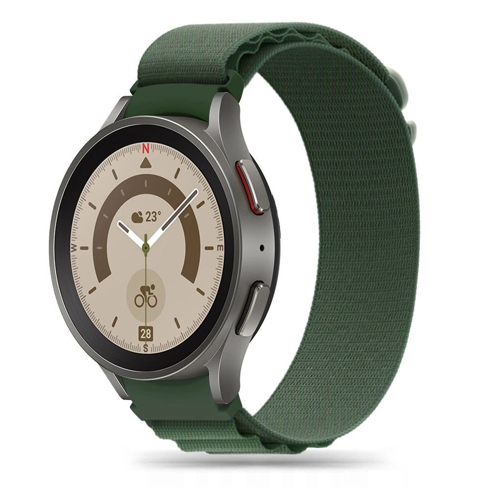 Tech-Protect Nylon Pro Strap for Samsung Galaxy Watch 4 / 5 / 5 Pro / 6 / 7 / FE - Dark Greeneng