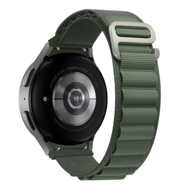 Tech-Protect Nylon Pro Strap for Samsung Galaxy Watch 4 / 5 / 5 Pro / 6 / 7 / FE - Dark Greeneng