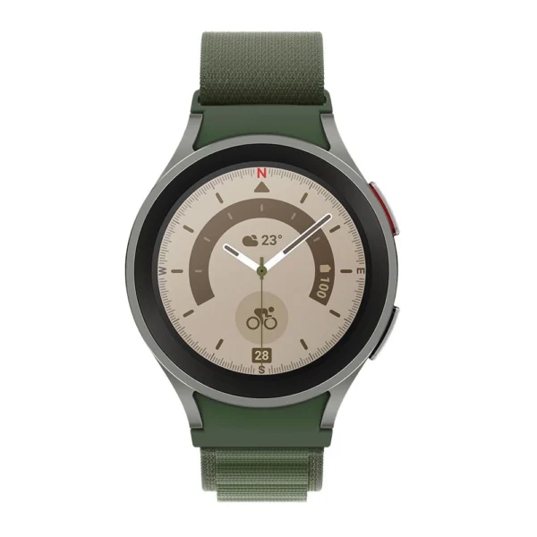 Tech-Protect Nylon Pro Strap for Samsung Galaxy Watch 4 / 5 / 5 Pro / 6 / 7 / FE - Dark Greeneng
