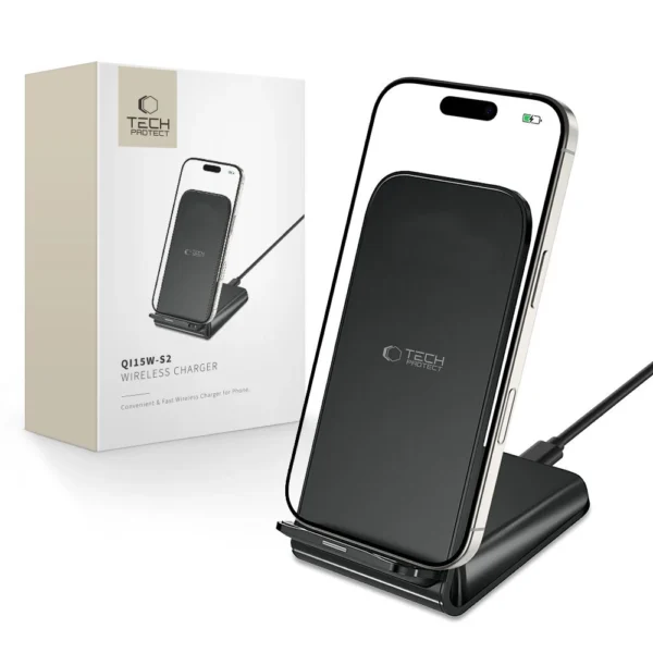 Tech-Protect QI15W-S2 inductive charger 15W in the form of a stand - blackeng