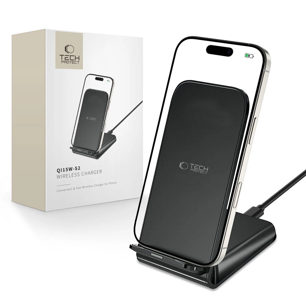 Tech-Protect QI15W-S2 inductive charger 15W in the form of a stand - blackeng
