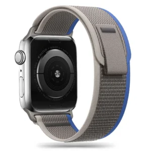 Tech-Protect Nylon Strap for Apple Watch 4 / 5 / 6 / 7 / 8 / 9 / SE (38/40/41 mm) - Gray-Blueeng
