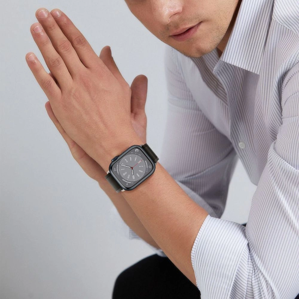 Tech-Protect Nylon Strap for Apple Watch 4 / 5 / 6 / 7 / 8 / 9 / SE (38/40/41 mm) - Gray-Blueeng