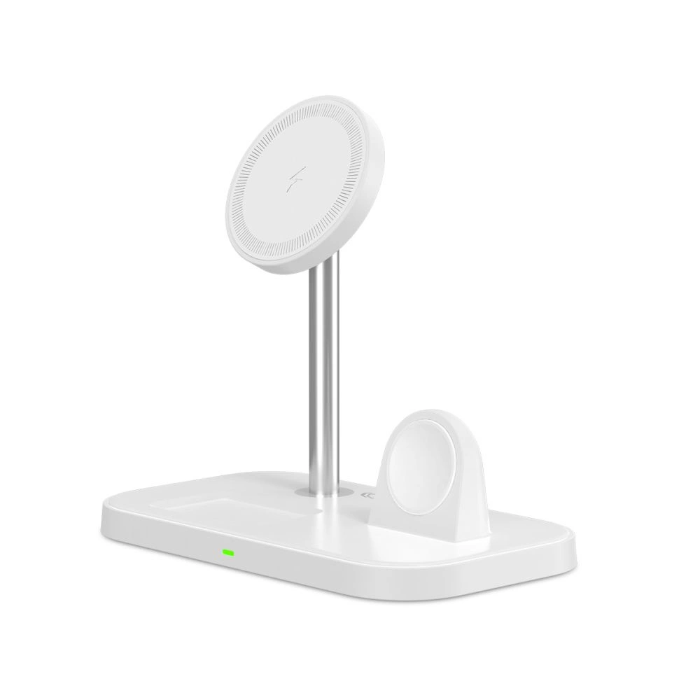 Tech-Protect QI15W-A22 MagSafe inductive charger with 3in1 MagSafe stand for smartphone / Apple Watch / AirPods - whiteeng