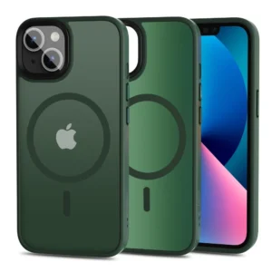 Tech-Protect MagMat MagSafe iPhone 13 Case - Matte Greeneng