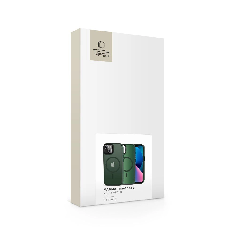 Tech-Protect MagMat MagSafe iPhone 13 Case - Matte Greeneng