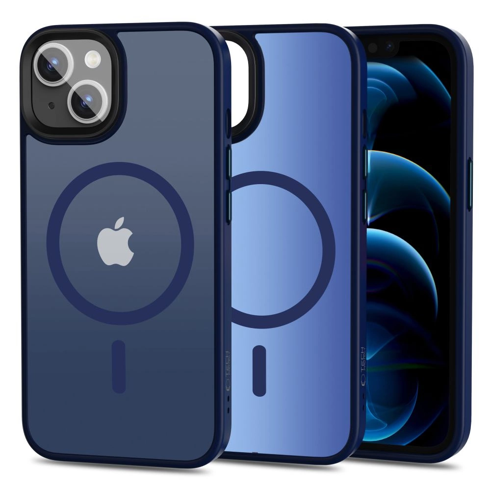 Tech-Protect MagMat MagSafe iPhone 13 Case - Matte Navy Blueeng