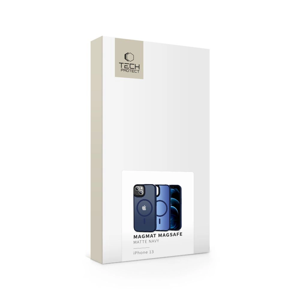 Tech-Protect MagMat MagSafe iPhone 13 Case - Matte Navy Blueeng