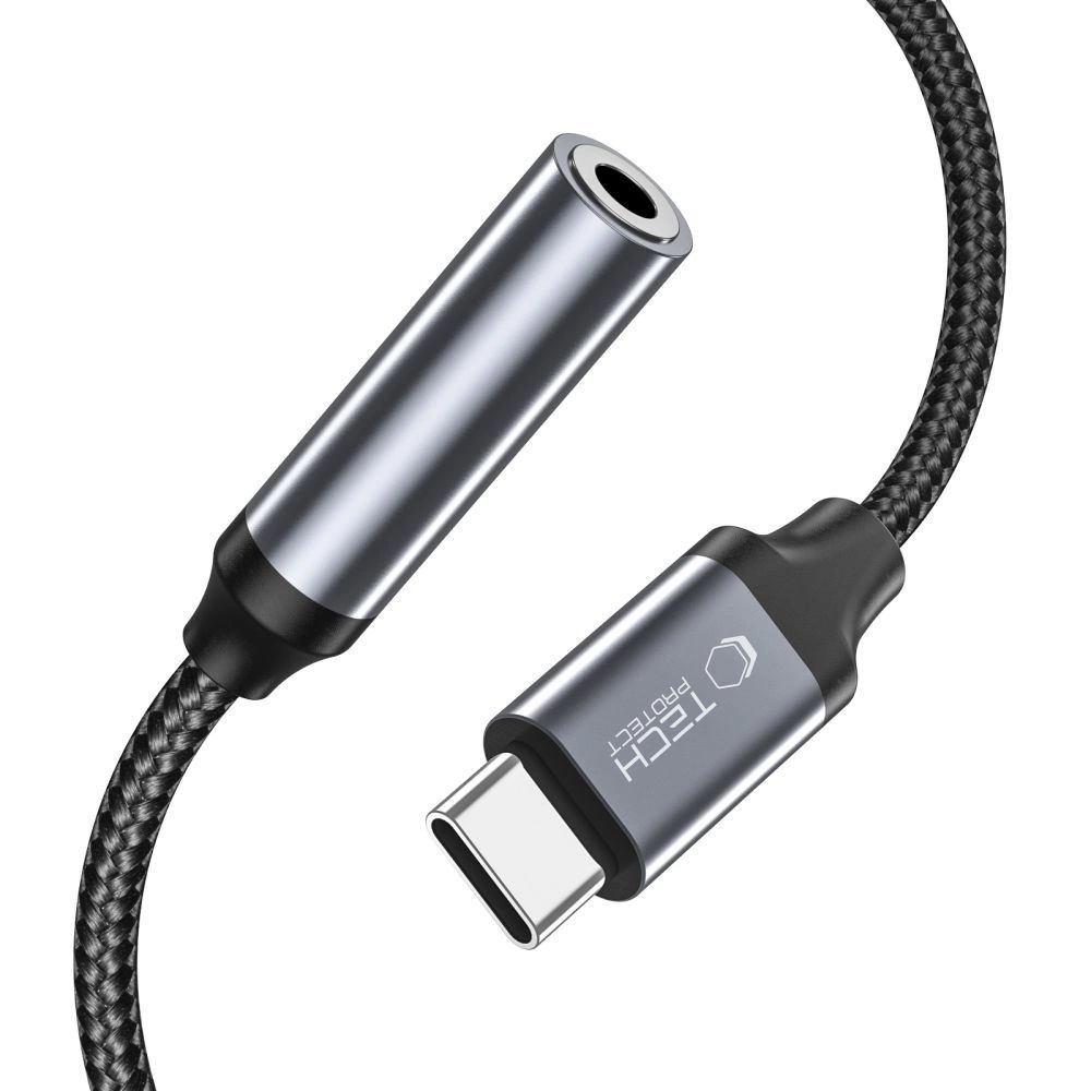 Tech-Protect UltraBoost USB-C / 3.5mm mini jack adapter - blackeng
