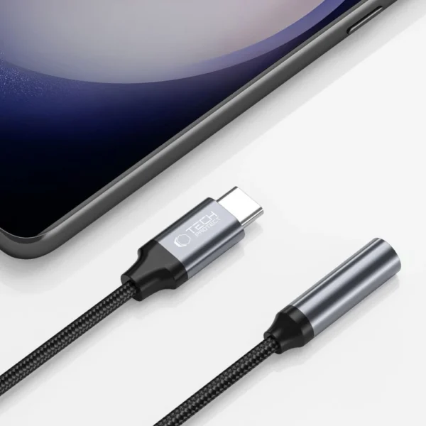 Tech-Protect UltraBoost USB-C / 3.5mm mini jack adapter - blackeng