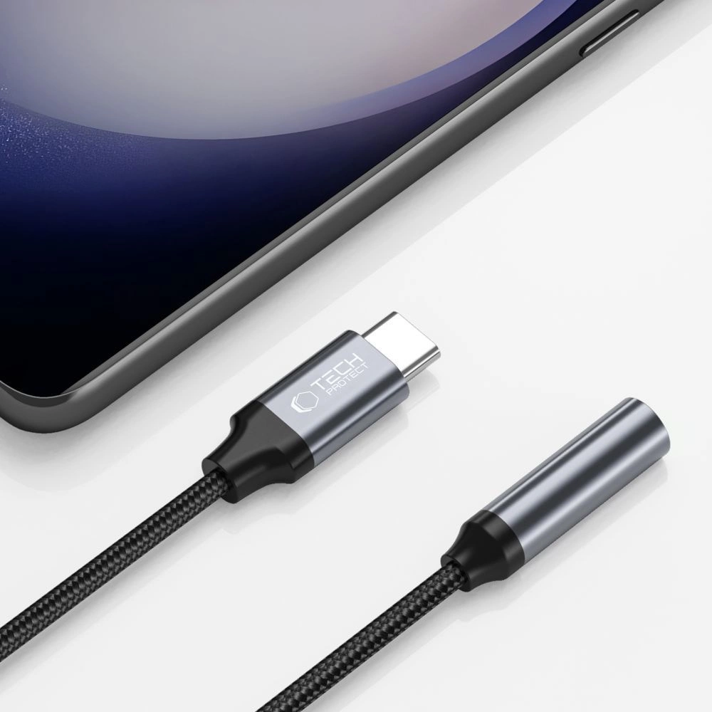 Tech-Protect UltraBoost USB-C / 3.5mm mini jack adapter - blackeng