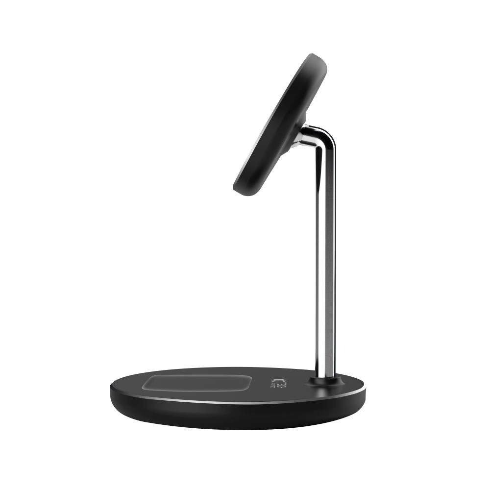 Tech-Protect QI15W-A21 MagSafe 15W inductive charger with 2in1 smartphone/headphone stand - blackeng