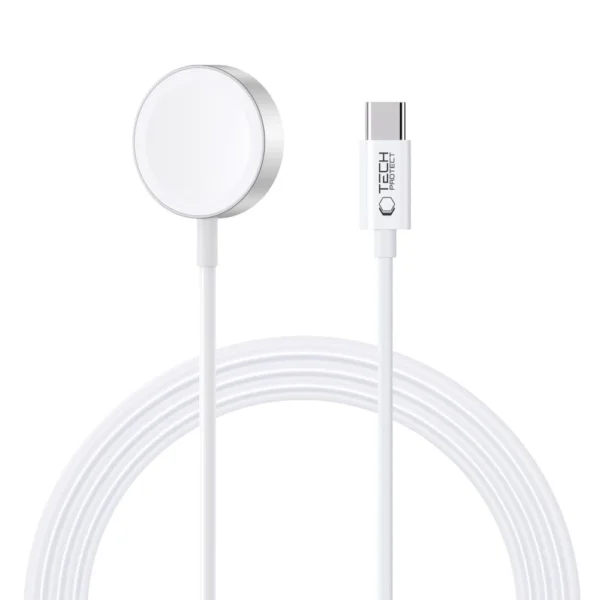 Tech-Protect UltraBoost Magnetic Inductive Charger with USB-C Connector for Apple Watch 1.2m - Whiteeng